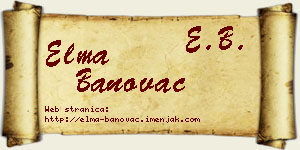 Elma Banovac vizit kartica